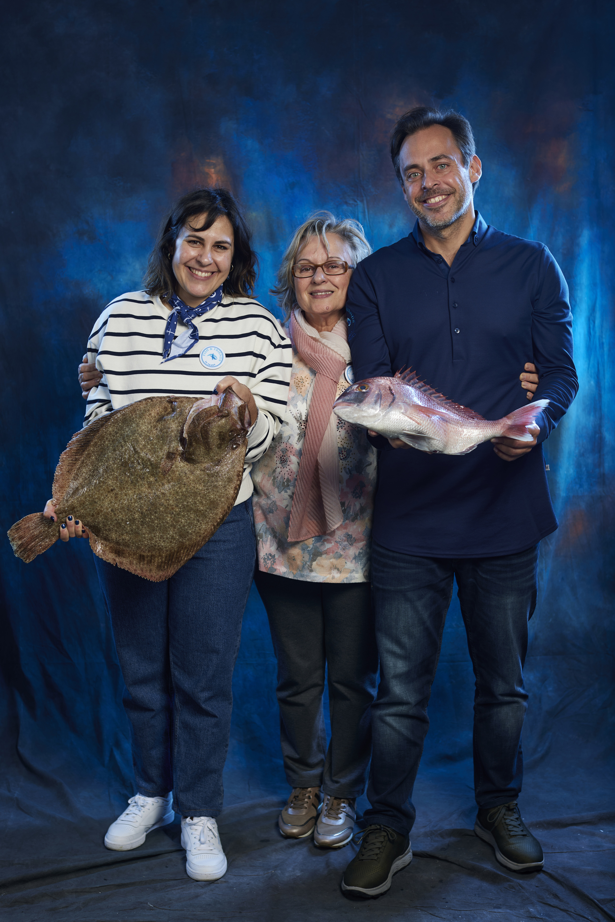 Família Peixe à Porta